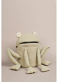 Svetlozelený látkový detský kôš na hračky ø 23x35 cm Fred the Frog – Lorena Canals