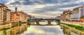 Obraz - Most cez rieku (120x50 cm)