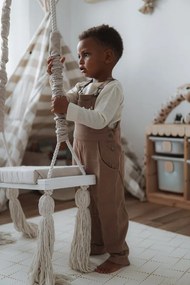 Drevená hojdačka  béžová