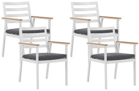 Sada 4 záhradných stoličiek biela CAVOLI Beliani