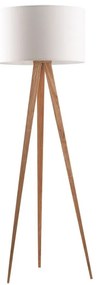 Biela stojacia lampa Zuiver Tripod Wood