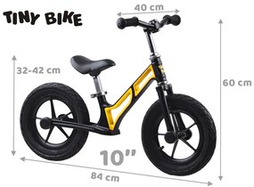 Tiny Bike Detské odrážadlo gumové kolesá čierno-žlté