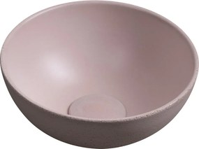 Sapho Sapho, MINOR betónové umývadlo na dosku, priemer 26cm, ružová matná, MR26021