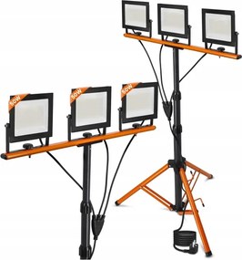 LED reflektor so stojanom 3xLED/50W/230V 4500K IP65 čierna/oranžová