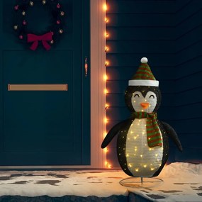 Ozdobná vianočná figúrka tučniaka LED luxusná látka 120 cm 328502