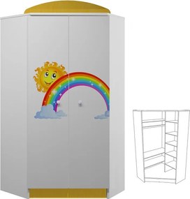 Šatník DUHA A SLUNÍČKO - TYP D