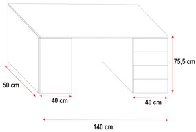 Detská posteľ Ruby V (Biela + Sivá) (s roštami). Vlastná spoľahlivá doprava až k Vám domov. 611116