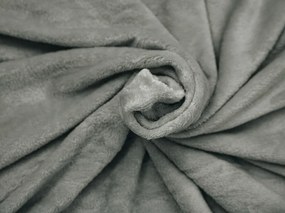 Sivá mikroplyšová deka CALMI 150x200 cm