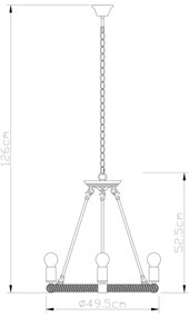 GLOBO 69029-6 - Luster na reťazi ULLEU 6xE27/40W/230V