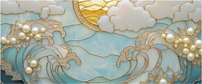 Obraz - 3D perly v oceáne (120x50 cm)