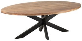 Oválny jedálenský stôl s doskou z akáciového dreva Gerard Acacia - 210*110*76 cm