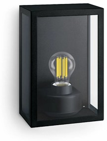 Philips Alzor vonkajšie nástenné svietidlo E27 max. 25 W bez zdroja hranaté, čierna