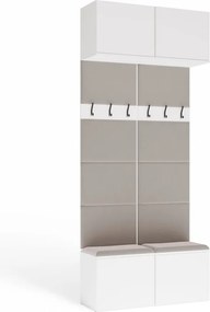 Předsíňová stěna HAGA 2W 100 cm bílá