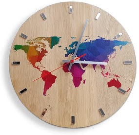 Nástenné hodiny World Wood hnedé