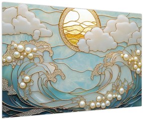 Obraz - 3D perly v oceáne (90x60 cm)