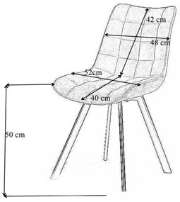 LuxuryForm DESIGN Stolička ORLEN VELUR - čierna - SET 4 ks