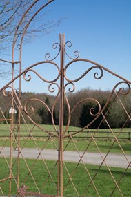 Oblúk na ruže Mel s bránkou - Hnedá antik