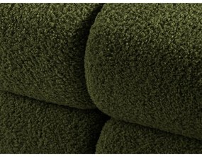 Zelený modul pohovky z textílie bouclé (pravý roh) Bellis – Micadoni Home