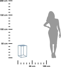 STOJAN NA KVETINÁČ SIMPLE 40X24X24 CM MODRÁ