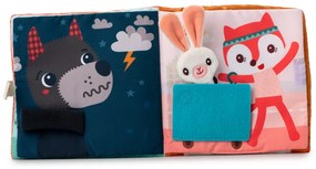 Lilliputiens - textilná knižka s aktivitami - jelenček Stella a jeho maznáčik