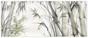 Obraz - Bambusy, kresba (120x50 cm)