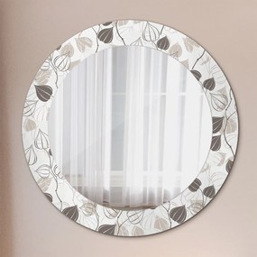 Okrúhle ozdobné zrkadlo Abstraktný kvetinový fi 60 cm