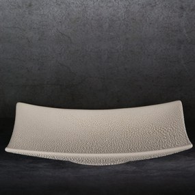DEKORAČNÁ KERAMICKÁ MISKA RISO 31X17X7 KRÉMOVÁ