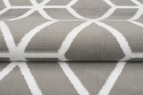 Moderný koberec C434A SVETLO GREY/WHITE BALI PP White Rozmer: 180x250