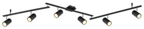 Globo 57910-6B - Bodové svietidlo ROBBY 6xGU10/35W/230V čierna