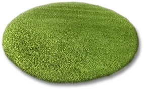 Guľatý koberec SHAGGY HIZA 5 cm zelený