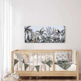 Obraz - Ilustrovaná džungľa (120x50 cm)