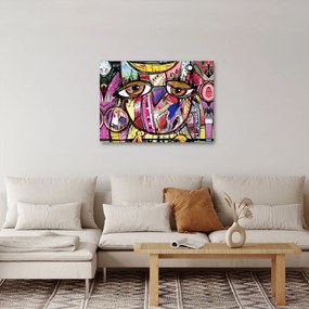 Obraz - Street art - sova (70x50 cm)