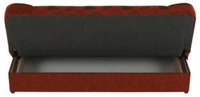 Kondela Pohovka, rozkladacia, látka tehla + vzor, ASIA NEW