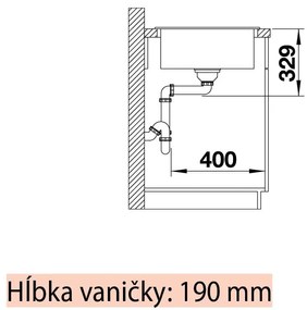 Blanco Legra 45 S, silgranitový drez 780x500 mm, biela, 522203