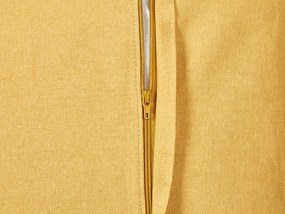 Zamatový vankúš 45 x 45 cm žltý CHOISYA Beliani