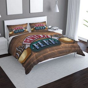 Sablio Obliečky Seriál Priatelia CENTRAL PERK Tehly - 140x220 / 90x70