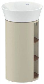 DURAVIT White Tulip samostatne stojaca skrinka pod umývadlo, 2 poličky zľava a zprava, 350 x 410 x 751 mm, americký orech masív/taupe vysoký lesk, WT4239077H3