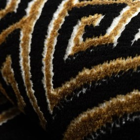Dywany Łuszczów, Kusový koberec Allure 1968 black/gold kruh, 200x200 (priemer) kruh, čierna, kancelária