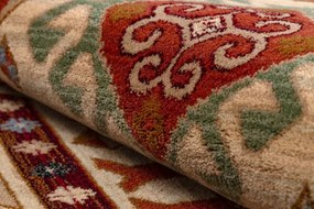 Koberec KESHAN, strapce 6668/53555 béžový / bordový