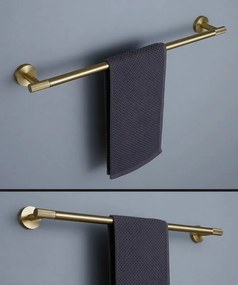 Rea Modern, kúpeľňový vešiak na uteráky 60cm, 6603, zlatá matná, REA-98003