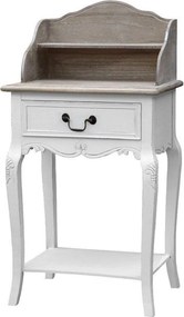 Odkladací stolík Rimini 49 cm z masívu biely