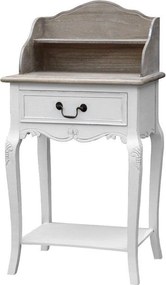 Odkladací stolík Rimini 49 cm z masívu biely