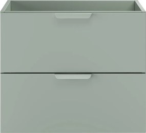 Závesná skrinka Aster Ovalia Cloud s umývadlom 100 cm dub cremona/zelená