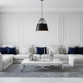 Toolight Toolight, závesná kovová stropná lampa 1xE27 APP422-1CP, čierna, OSW-00552