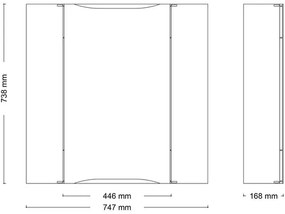 Zrkadlová skrinka Jokey Saron 74,7 x 16,8 x 73,8 cm biela vysoko lesklá 112611120-0110