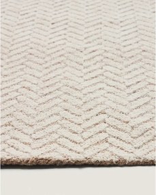 Krémový ručne tkaný vlnený koberec 160x230 cm Calira – Kave Home