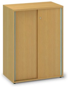 Stredná skriňa ProOffice, posuvné dvere 80 x 45 x 106,3 cm, buk