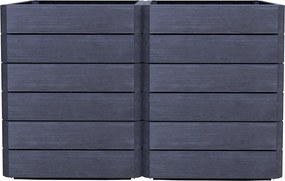Garantia Ergo Vario 2 Vysoký záhon Wood, plast, 120 × 80 × 75 cm, antracit