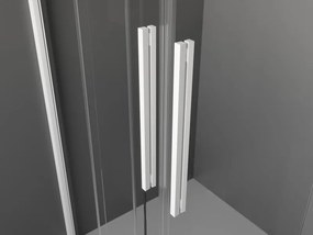 Mexen Velar Duo, posuvné dvere do otvoru 150x200 cm, 8mm číre sklo, biela, 871-150-000-02-20