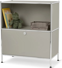 Kovová komoda »CN3 Kids« so zásuvkou, svetlosivý